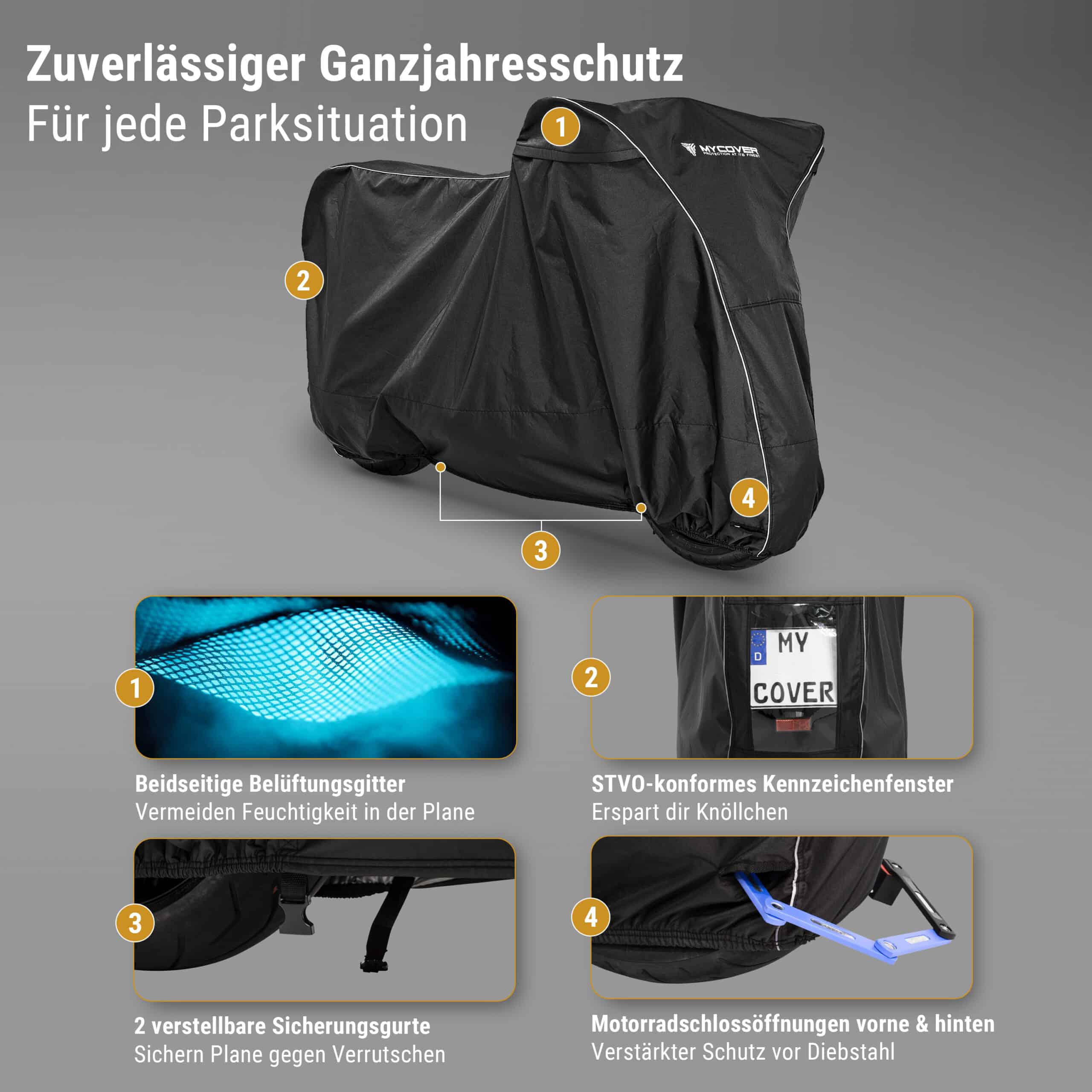 Motorrad Schutzhülle atmungsaktiv