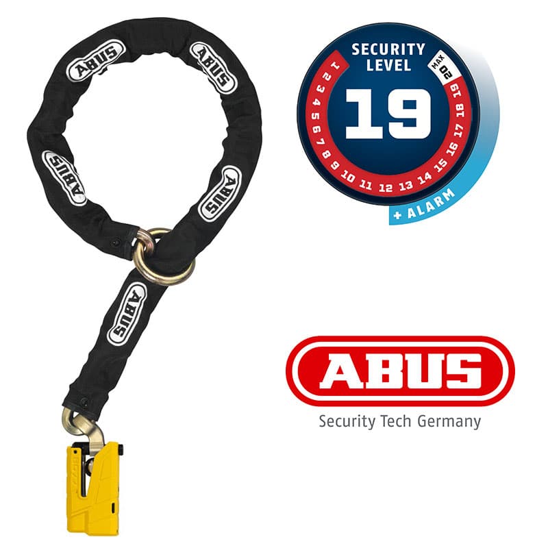 Motorcycle Brake Disc Lock Chain Combination-Abus-Granite-Detecto-XPlus-8077_12KS120_