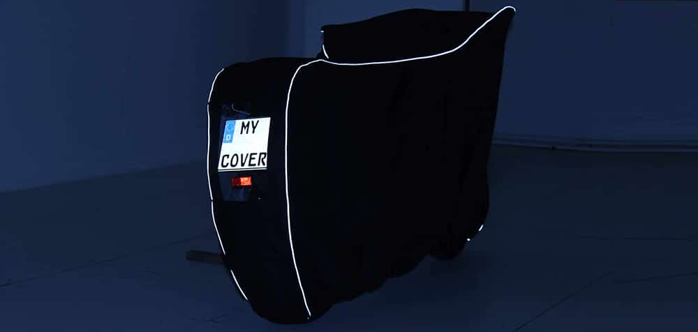 Motorcycle cover reflectors