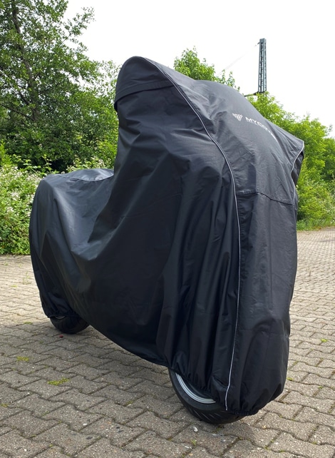 Motorcycle cover for tourer