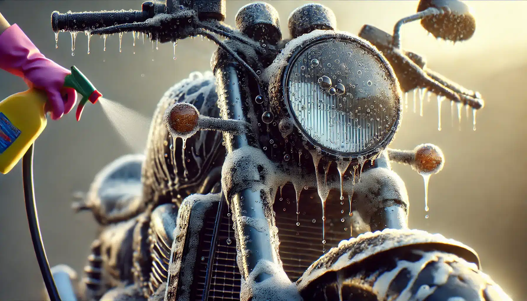 Nettoyer la vitre de la moto et polir le pare-brise de la moto