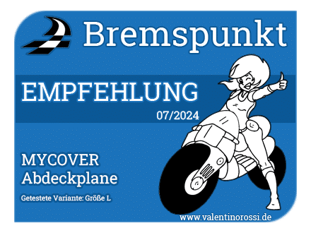 Motorrad Abdeckplane Test