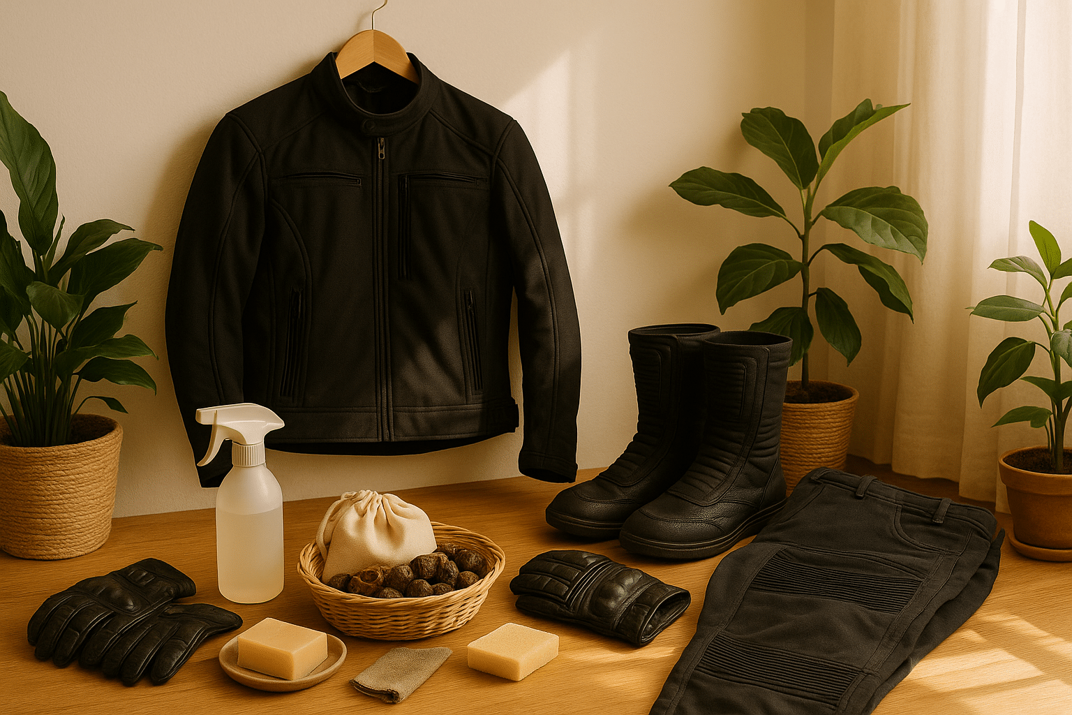Motorradbekleidung pflegen im Waschraum – Jacke, Hose, Stiefel und Zubehör