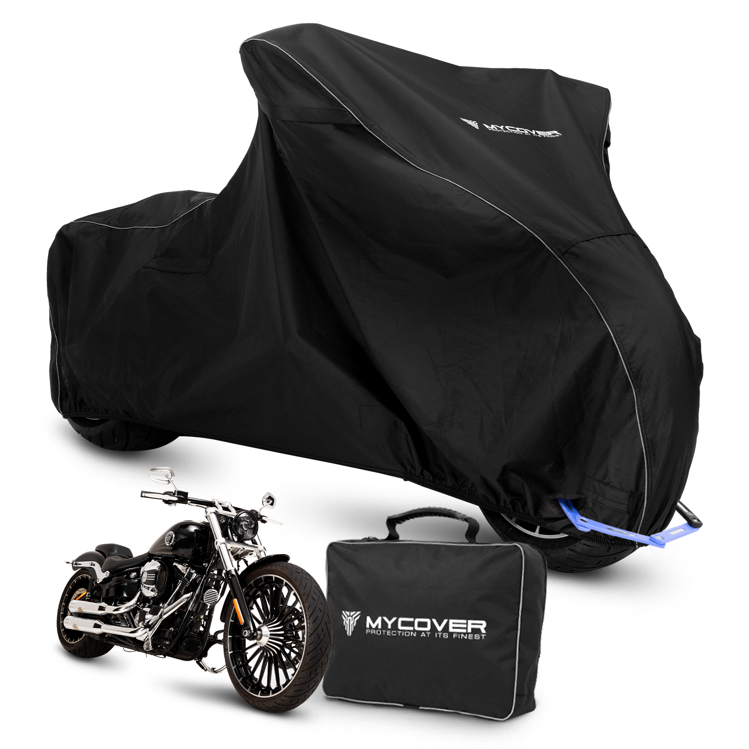 Funda Moto Exterior Alta Gama | XXL | Negro | Invierno, Transpirable, Interior, Impermeable, Antirrobo, Protección solar
