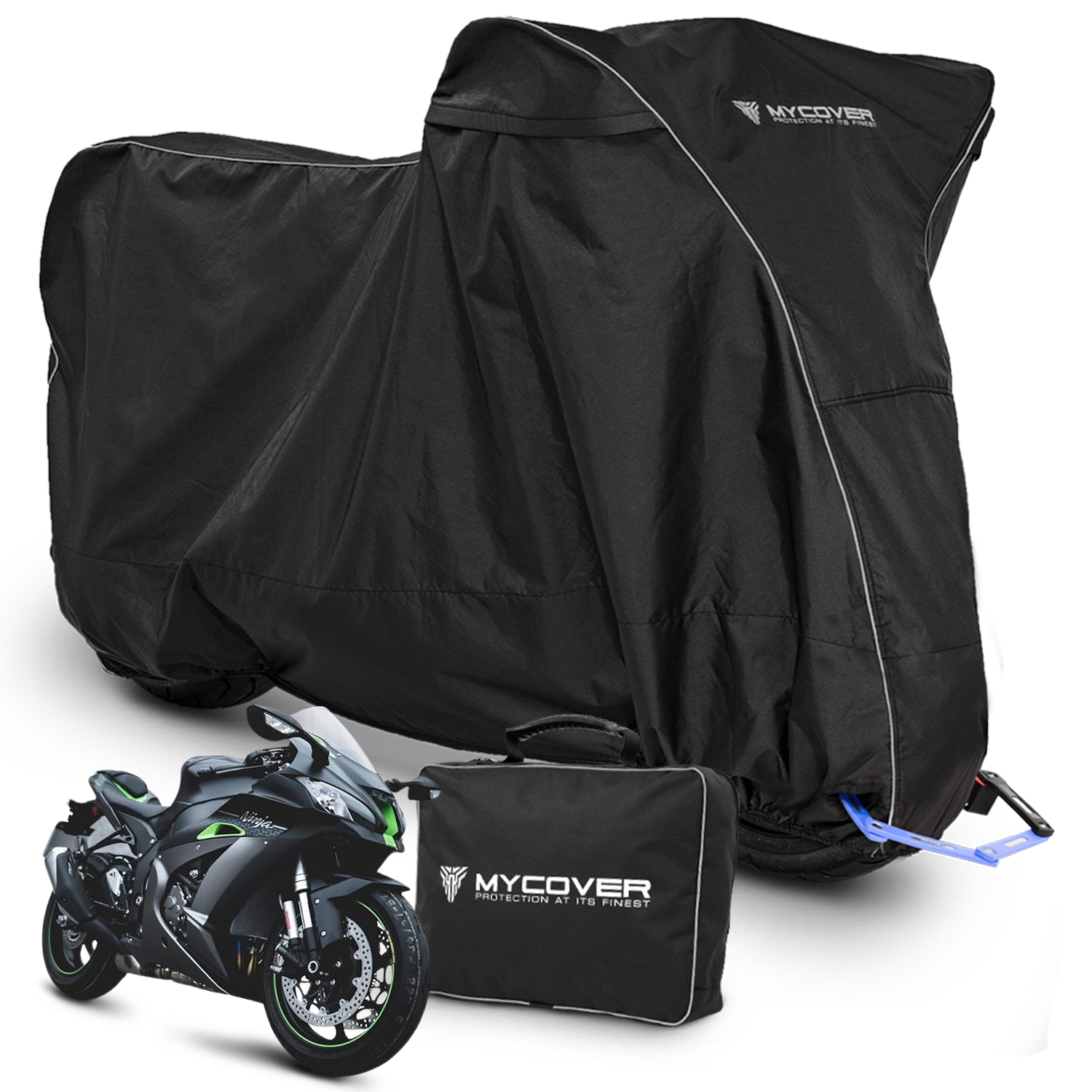 Housse Moto Extérieur Premium | L | Noir | Hiver, Respirant, Intérieur, Imperméable, Anti-effraction, Protection solaire