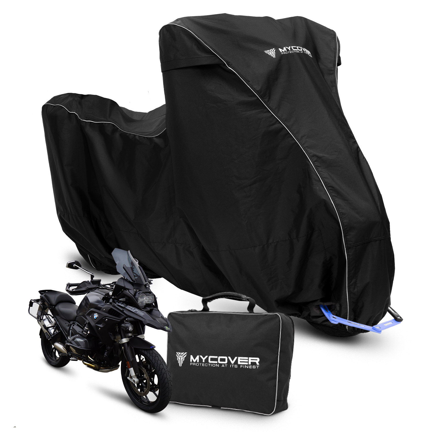 Housse Moto Extérieur Premium | XL+ GT | Noir | Hiver, Respirant, Intérieur, Imperméable, Anti-effraction, Protection solaire