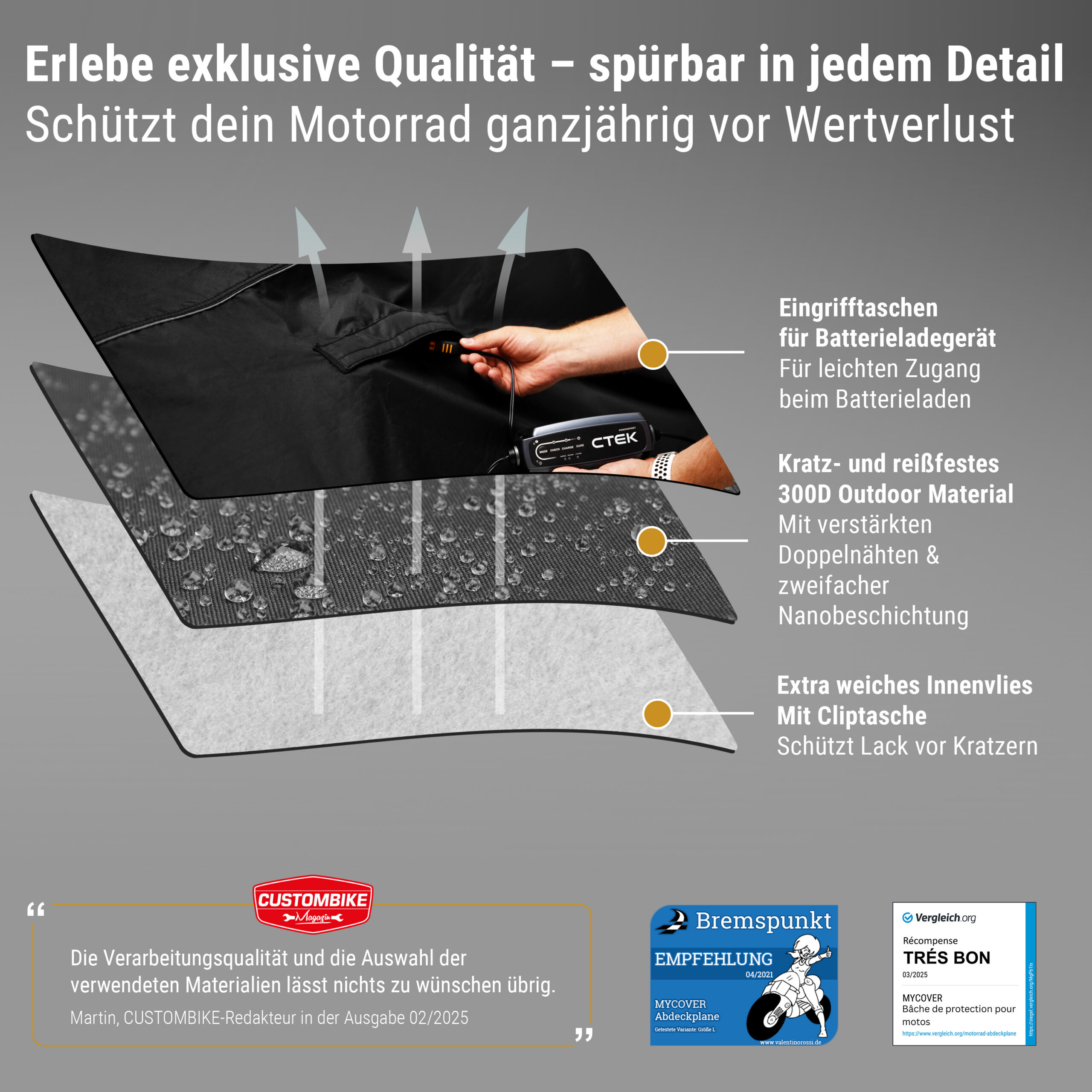 bache chopper exterieur